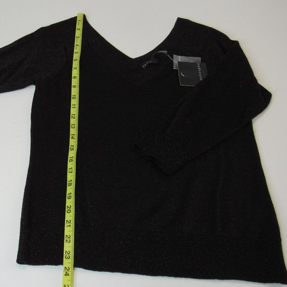 Apostrophe Knit Sweater Blouse Top Metallic Shimmer Size M(8-10) - Picture 6 of 7